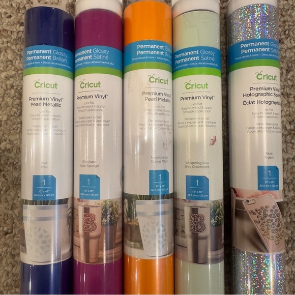 16 Cricut Premium Vinyl Shimmer and Glossy Sets- Pink, Blue, Gold. Set 1 - Picture 6 of 6